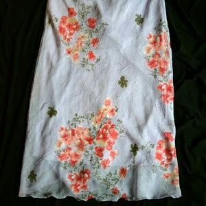 90's trend, lavendar floral maxi skirt / M / EUC